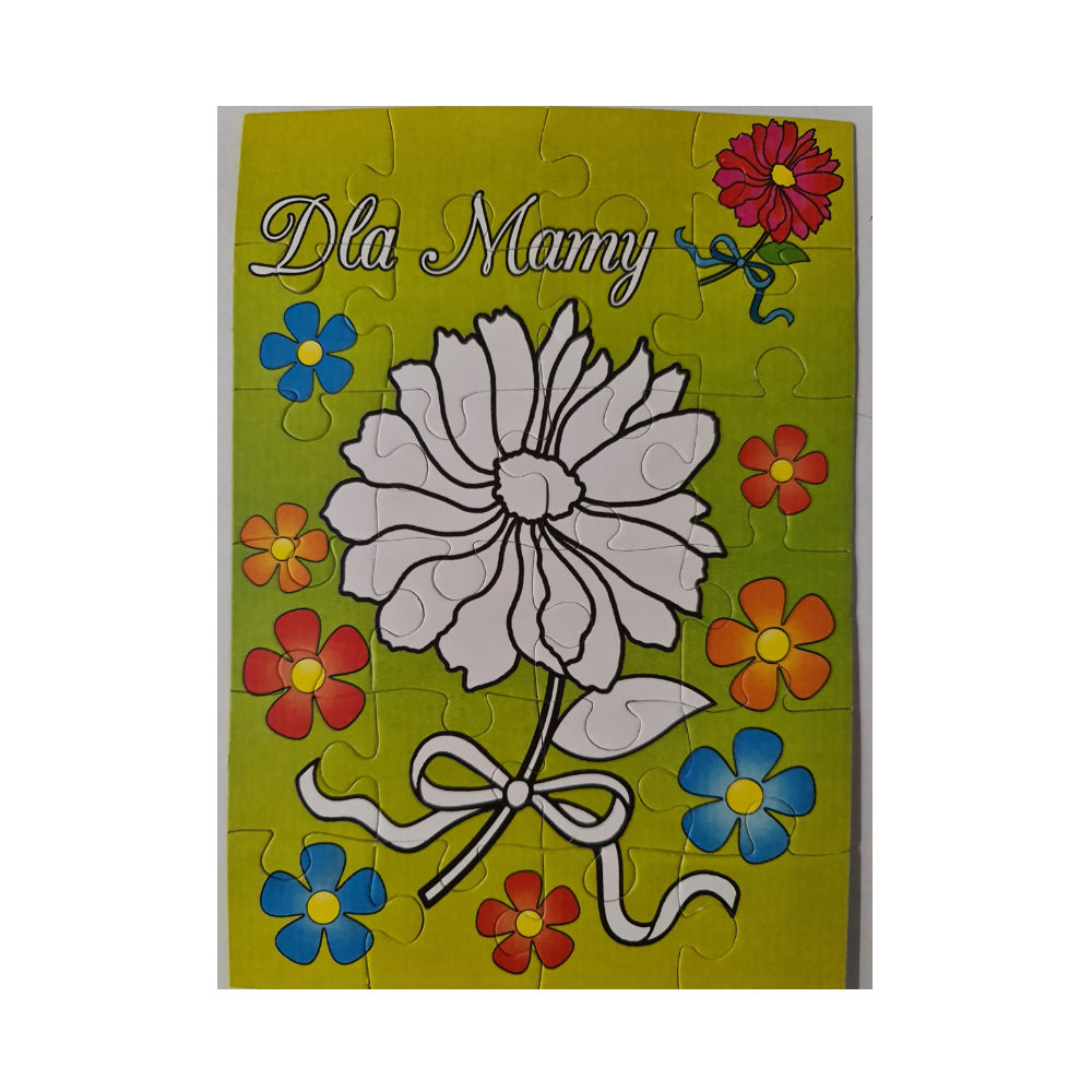 kartki na dzień Mamy, KARTKAPUZLE DO KOLOROWANIA 11,9 cm *17,1 cm 11757014148