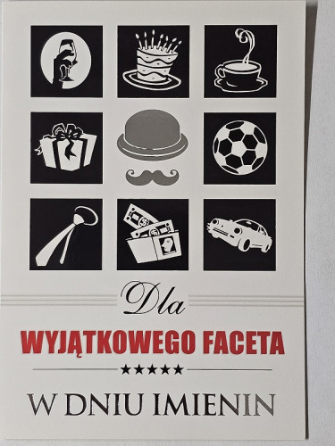 Kartki imieninowe Kartki na imieniny 11,7 cm *16,5 cm