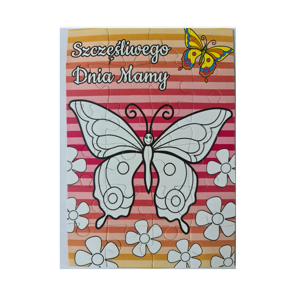 kartki na dzień Mamy, KARTKAPUZZLE DO KOLOROWANIA 11,9 cm *17,1 cm 11757012248