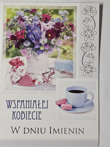 Kartki imieninowe Kartki na imieniny 11,7 cm *16,5 cm