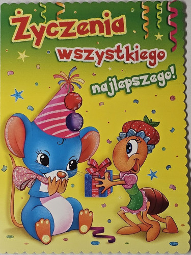 Kartki urodzinowe dla dziecka14,5 cm *19,2 cm