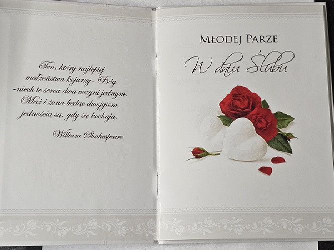 pamiątka na ślub, Książeczka na Ślub  14 x 19 cm