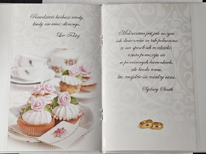 pamiątka na ślub, Książeczka na Ślub  14 x 19 cm