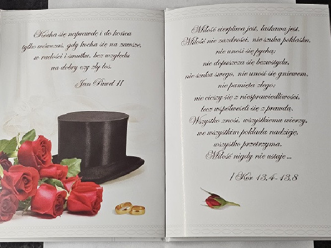 pamiątka na ślub, Książeczka na Ślub  14 x 19 cm