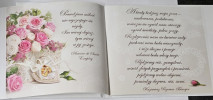 pamiątka na ślub, Książeczka na Ślub  15,1 x 19 cm