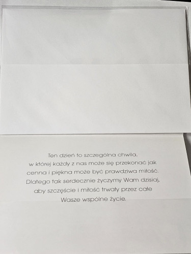 pamiątka na ślub, kartka na ślub, pocztówka ślubna 12 cm *16,5 cm