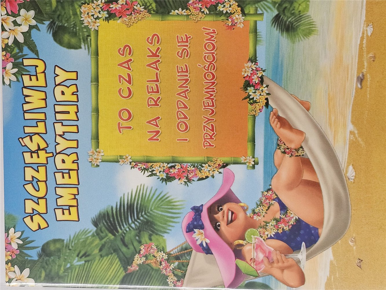 kartka Z OKAZJI PRZEJŚCIA NA EMERYTURę EMERYTURA   11,5 cm *16,5 cm 17129677828