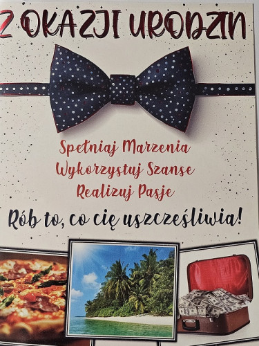 Kartki urodzinowe kartka urodzinowa WESOŁE Zabawna