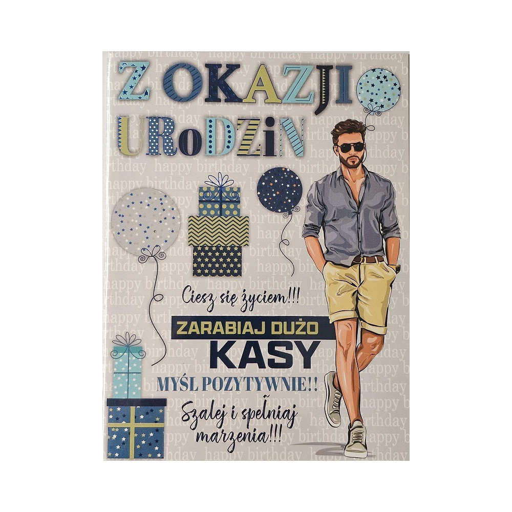 Kartki urodzinowe kartka urodzinowa WESOŁE Zabawna