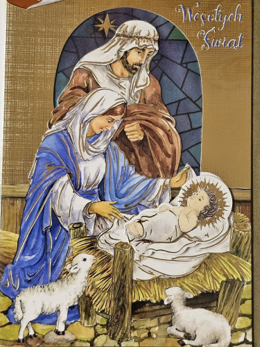 kartki z okazji Bożego Narodzenia Boże Narodzenie 11,5 cm *16,5 cm DK-1184