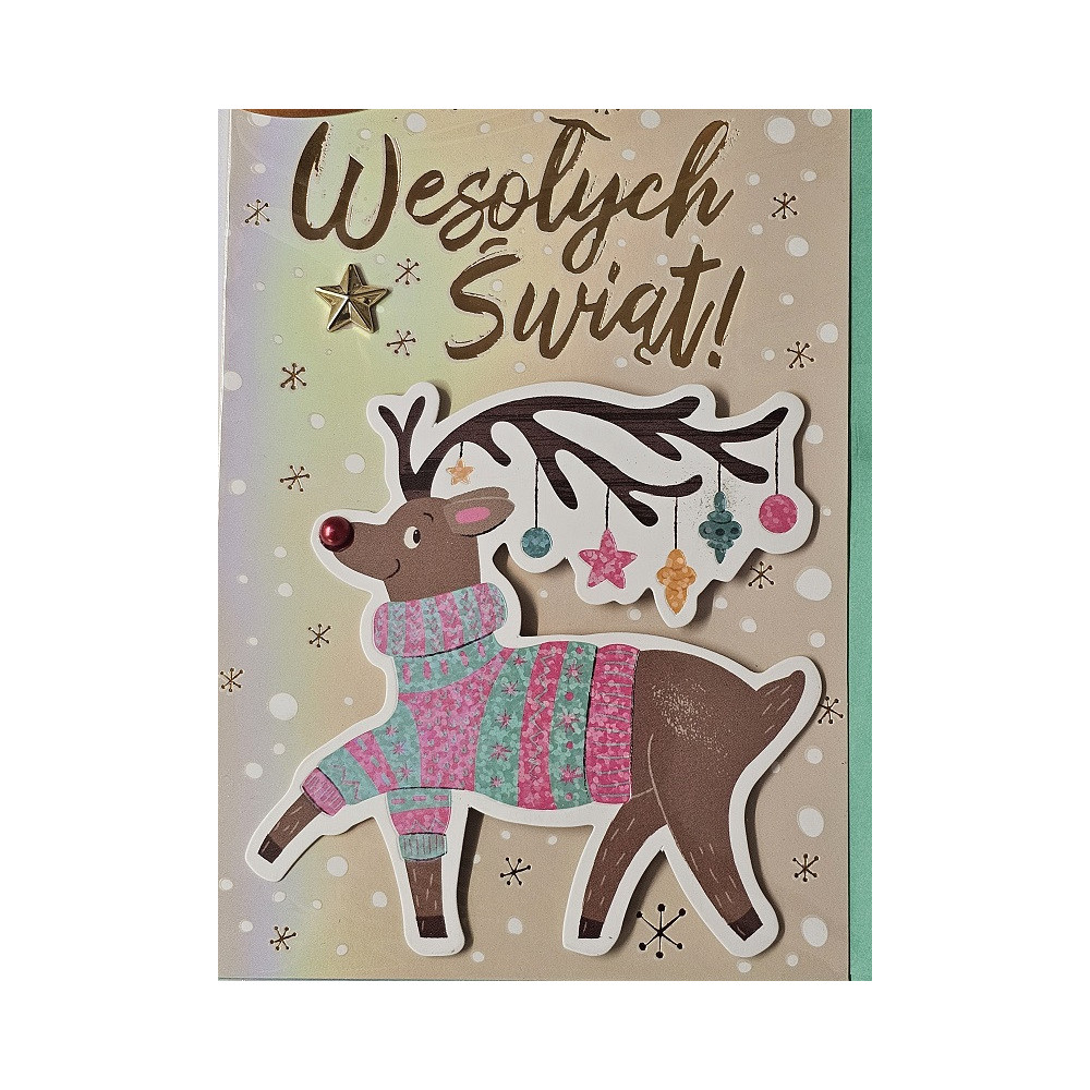 kartki z okazji Bożego Narodzenia Boże Narodzenie 11,5 cm *16,5 cm DK-1041