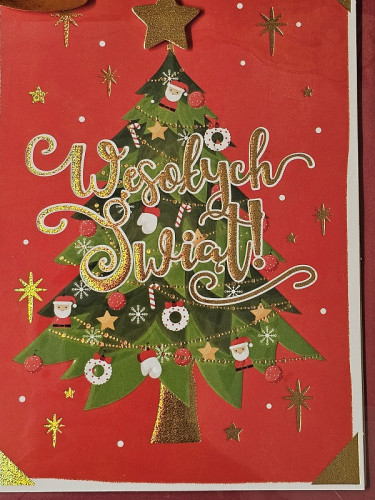 kartki z okazji Bożego Narodzenia Boże Narodzenie 11,5 cm *16,5 cm PU-023