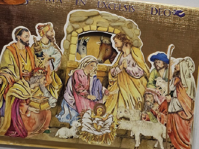 kartki z okazji Bożego Narodzenia Boże Narodzenie 11,5 cm *16,5 cm PU-022