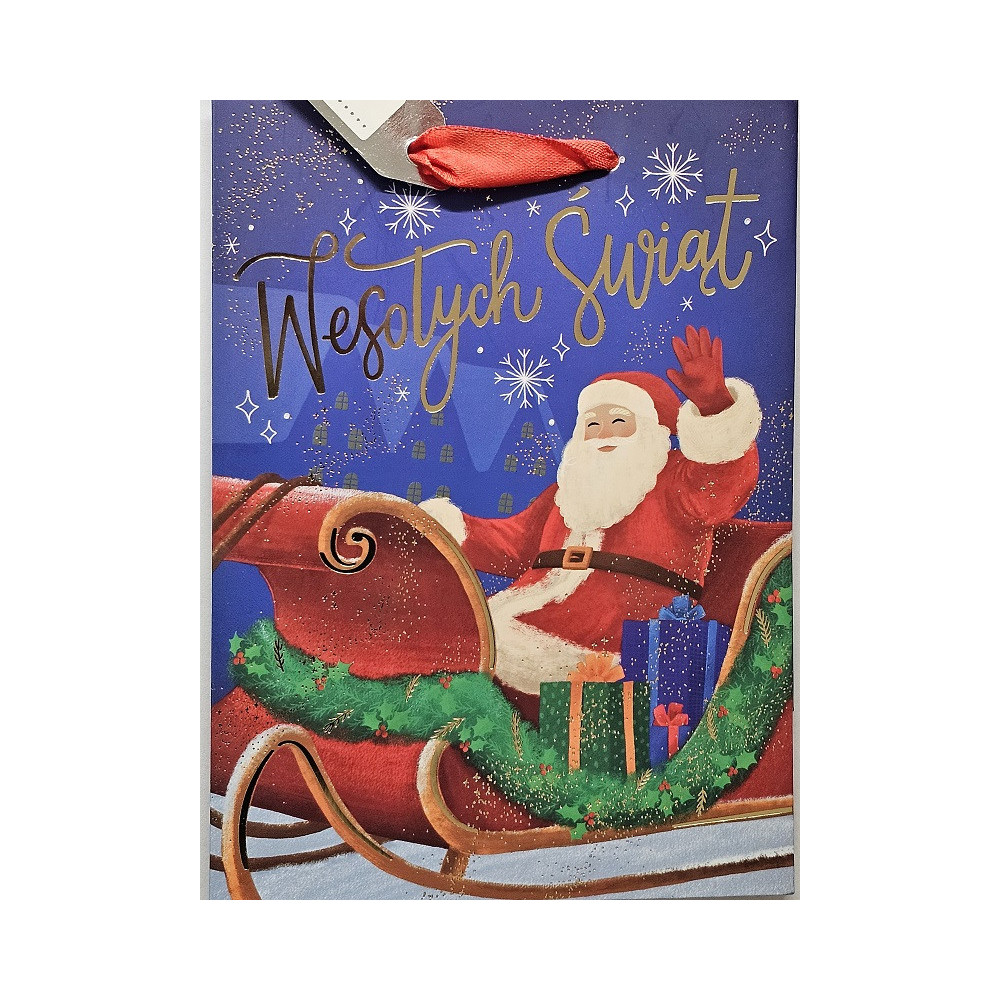 Świąteczna Torebka od Świętego Mikołaja 12,8 x 17,9 x 8 cm T-09