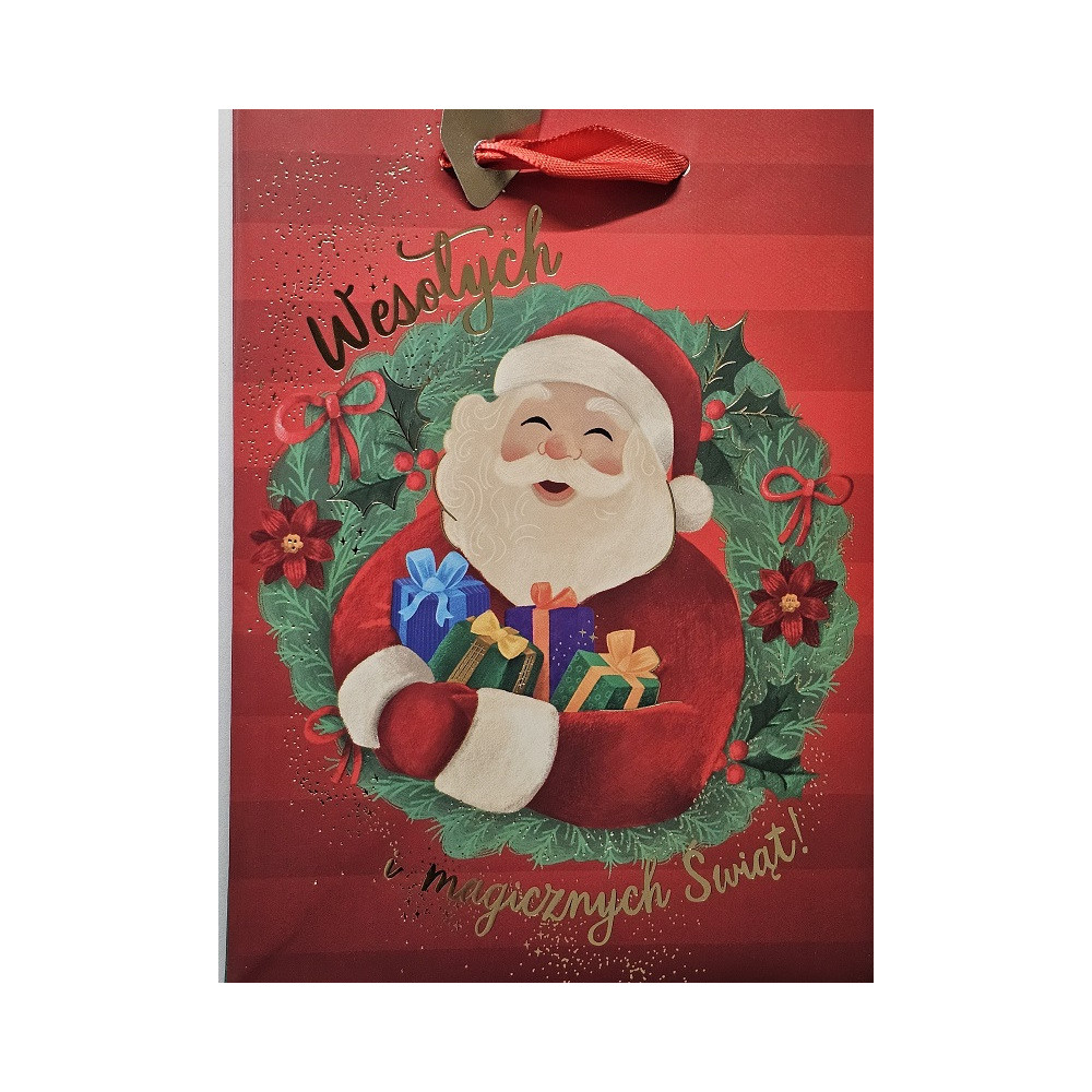 Świąteczna Torebka od Świętego Mikołaja 12,8 x 17,9 x 8 cm T-10