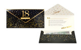 Koperta podarunkowa KOP-041 Urodziny 18 (cyfry, osiemnastka)