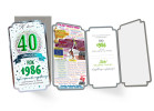 kartka urodzinowa na 40 lat czterdziestkę  11,3 cm *21,5 cm PM-450
