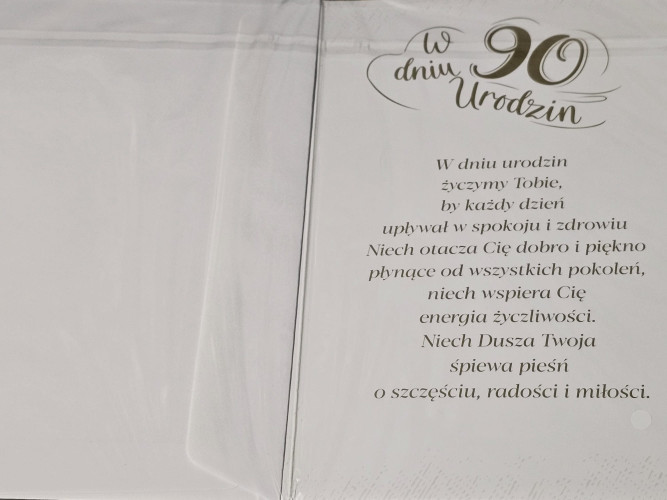 kartka urodzinowa na 90 lat 13 cm *20,5 cm PS28