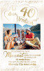 kartka urodzinowa na 40 lat czterdziestkę 13 cm *20,5 cm  PS16