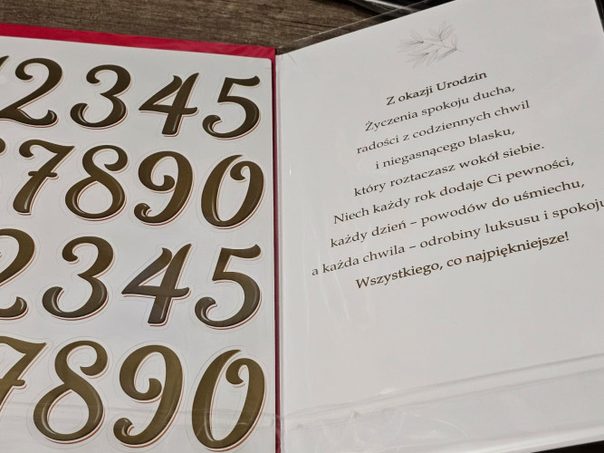 Kartki urodzinowe z naklejaną cyfrą kartka urodzinowa WESOŁE Zabawna   13 cm *20,4 cm CR09