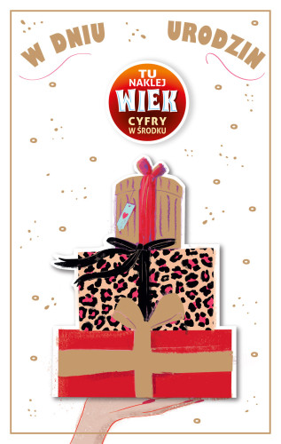 Kartki urodzinowe z naklejaną cyfrą kartka urodzinowa WESOŁE Zabawna   13 cm *20,4 cm CR12