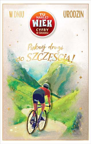 Kartki urodzinowe z naklejaną cyfrą kartka urodzinowa WESOŁE Zabawna   13 cm *20,4 cm CR02