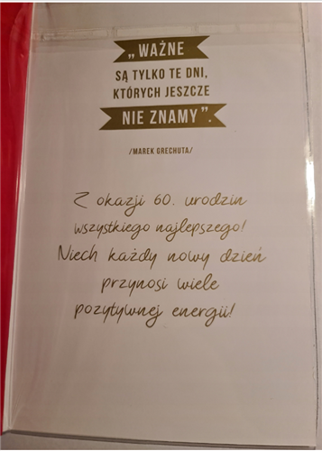 kartka urodzinowa na 60 lat sześćdziesiąte urodziny   13 cm *20,4 cm 11665209918
