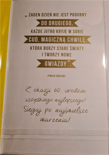 kartka urodzinowa na 60 lat sześćdziesiąte  urodziny 13 cm *20,4 cm  11665211663