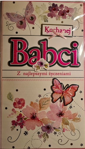 DZIEŃ BABCI kartka karnet NA DZIEŃ BABCI 17,5 cm *29,7 cm 11665298587