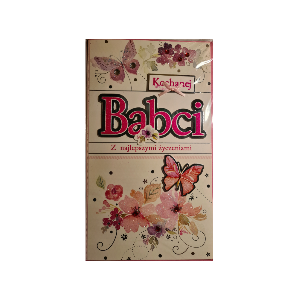DZIEŃ BABCI kartka karnet NA DZIEŃ BABCI 17,5 cm *29,7 cm 11665298587