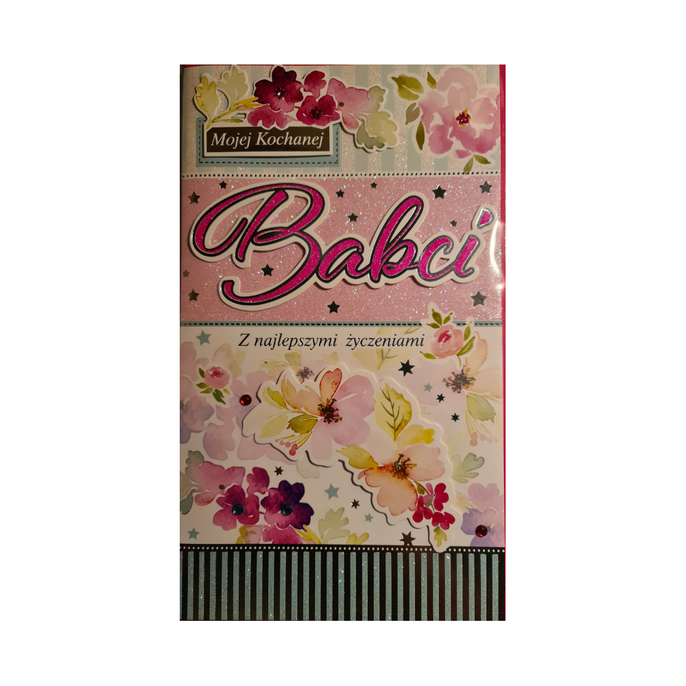 DZIEŃ BABCI kartka karnet NA DZIEŃ BABCI  17,5 cm *29,7 cm 11665306471