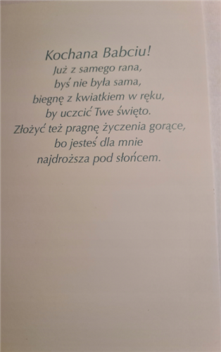 DZIEŃ BABCI kartka karnet NA DZIEŃ BABCI  11,4 cm *18,8 cm 11687857574
