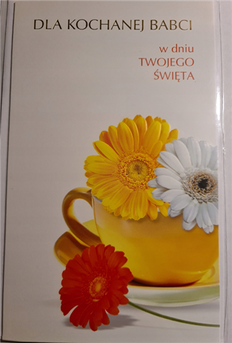 DZIEŃ BABCI kartka karnet NA DZIEŃ BABCI   11,4 cm *18,8 cm 11687860813