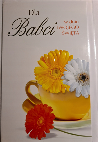 DZIEŃ BABCI kartka karnet NA DZIEŃ BABCI   11,4 cm *18,8 cm 11687861543
