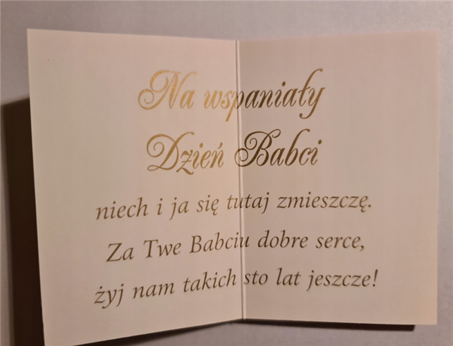 DZIEŃ BABCI kartka karnet NA DZIEŃ BABCI 11,7 cm *16,7cm 11687879381